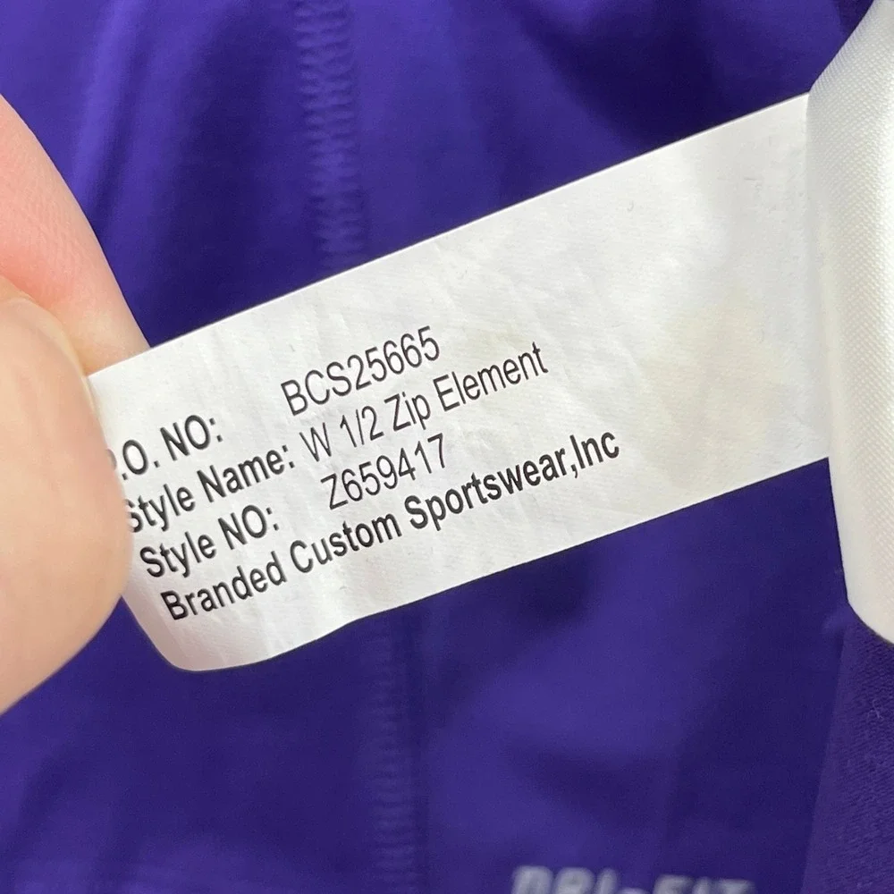 Palmer Chiropractic Nike Pullover Womens Medium Purple 1/2 Zip Element Dri-FIT